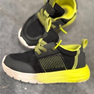 Stylish Black and Yellow Kids Sneakers